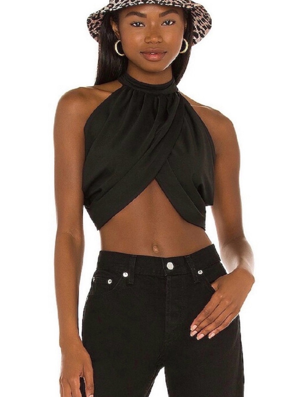 NWT Revolve superdown emani wrap crop top